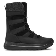 Botki damskie - Botki ECCO Solice Waterproof 42021351052 Czarny - miniaturka - grafika 1
