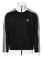 Bluzy męskie - adidas Originals Męska bluza rozpinana Mężczyźni Bawełna czarny|biały jednolity, S - miniaturka - grafika 1