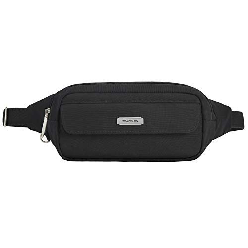 Travelon Unisex-Essentials-pas antykradzieżowy torba na pasek, czarna, jeden rozmiar