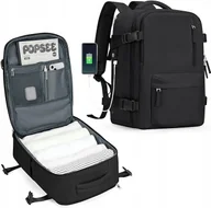 Torebki damskie - Plecak Podróżny Kabinowy Ryanair Torba Kabinowa Czarny 40X20X25 Wyjście Usb - miniaturka - grafika 1