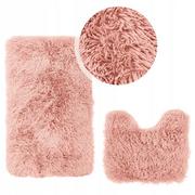 Dywaniki łazienkowe - Zestaw dywaników łazienkowych 2cz 45x75 MEGAN różowy - miniaturka - grafika 1