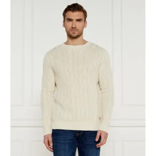 GUESS Sweter EVANDER Regular Fit z dodatkiem wełny - Swetry męskie - miniaturka - grafika 1