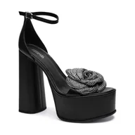 Sandały damskie - Michael Kors Skórzane sandały na słupku ELODIE - miniaturka - grafika 1