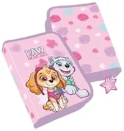 Piórniki - Paw Patrol Girls Filled single decker pencil case, 300D polyester with glitter printed stars, 20 x 12.8 x 3 cm. Contents: 8 triangular sharpened colour pencils, 1 triangular sharpened pencil, pencil sharpener, 15 cm ruler, 1 big eraser 13 x 4.5 x 1 cm. P - miniaturka - grafika 1