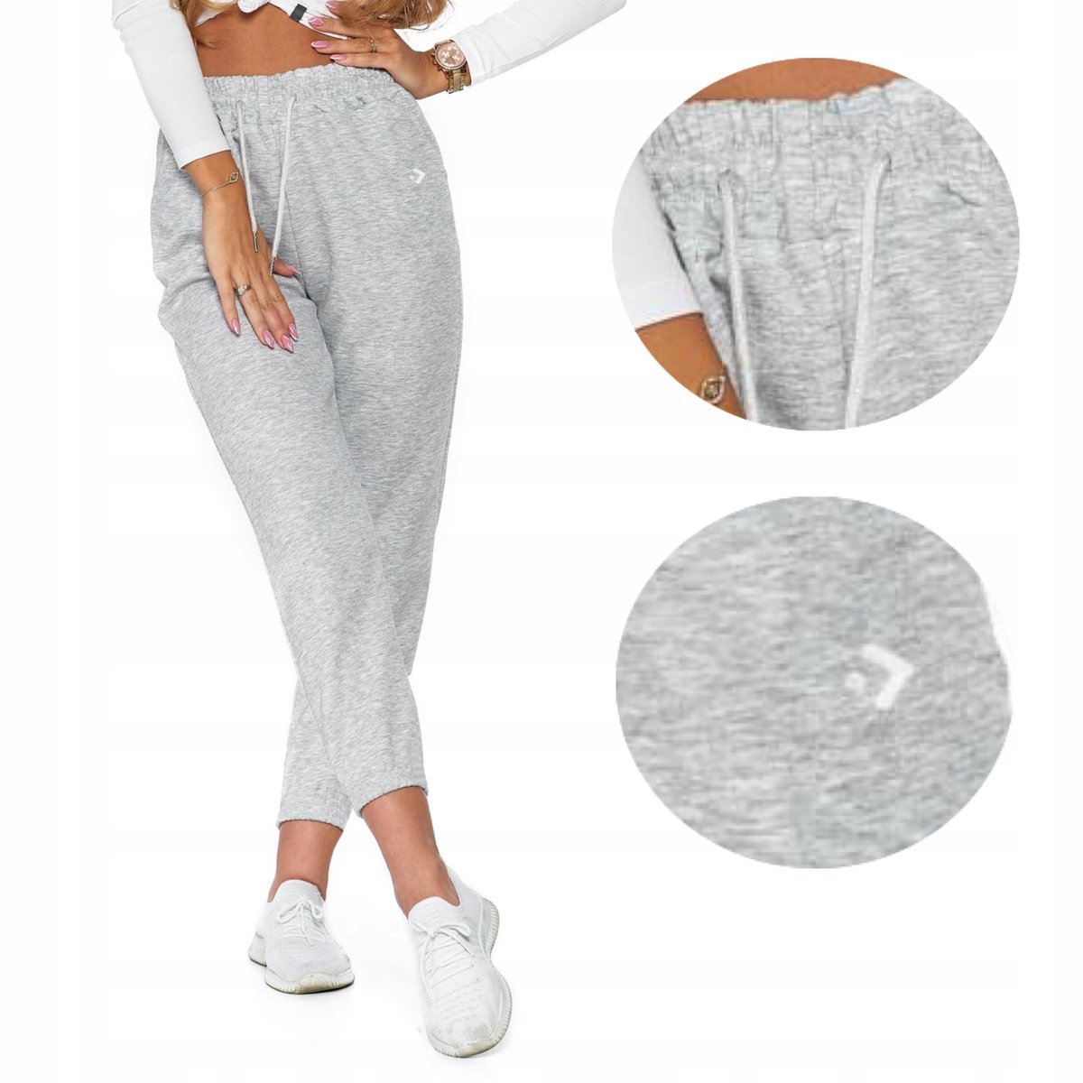 SPODNIE DRESOWE DAMSKIE KLASYCZNE RURKI MORAJ 3XL GREY