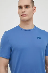 Helly Hansen t-shirt funkcyjny Solen kolor niebieski - Bielizna sportowa męska - miniaturka - grafika 1