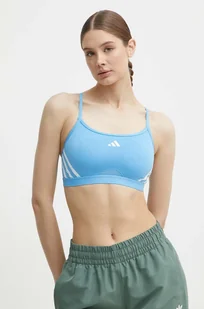 adidas Performance biustonosz sportowy Aeroreact kolor niebieski IU1722 - Bielizna sportowa damska - miniaturka - grafika 1