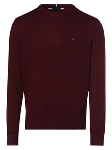 Tommy Hilfiger Sweter z dodatkiem kaszmiru Mężczyźni Bawełna czerwony|niebieski jednolity, XXL - Swetry męskie - miniaturka - grafika 1