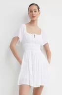 Kombinezony - Hollister Co. sukienka kolor biały mini rozkloszowana - miniaturka - grafika 1