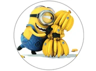 Ciasta i półprodukty do ciast - Dekoracyjny opłatek tortowy Minionki - 20 cm - miniaturka - grafika 1