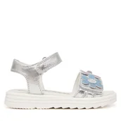 Buty dla dziewczynek - Sandały Primigi 1417022 M Srebrny - miniaturka - grafika 1