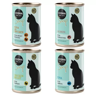 Cosma Soup, 6 x 100 g, karma mokra dla kotów, Pakiet mieszany (4 smaki) - Mokra karma dla kotów - miniaturka - grafika 1