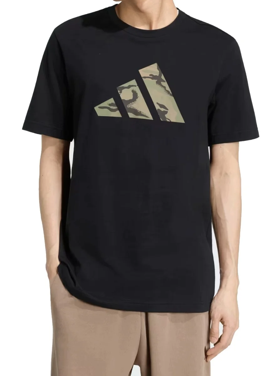 KOSZULKA ADIDAS KT1686 t shirt Camo Three Bar czarna bawełna sportowa XL