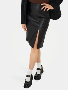 ONLY Spódnica z imitacji skóry Oline 15315998 Czarny Slim Fit - Spódnice - miniaturka - grafika 1