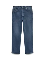 Spodnie damskie - Vero Moda Jeansy Amara 10333585 Niebieski Straight Fit - miniaturka - grafika 1