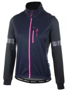 Kurtki damskie - Damska Kurtka Rowerowa  Rogelli Transition  | Black/Blue/Pink - Rozmiar S - grafika 1