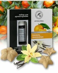 Zestaw do Aromaterapii Wanilia i Mandarynka, Olejki Naturalne i Gwiazdki Ceramiczne, Aromatika - Aromaterapia - miniaturka - grafika 1