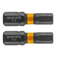 Bity - GRAPHITE Bity udarowe HEX5 x 25 mm 2 szt. - miniaturka - grafika 1