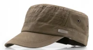 Czapki i chusty sportowe męskie - Czapka z daszkiem MĘSKA patrolówka WOJSKOWA khaki Pako Jeans - miniaturka - grafika 1