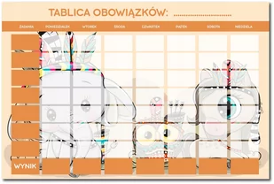 Tablica magnetyczna, tablica obowiązków Indianie - Tablice dla dzieci - miniaturka - grafika 1