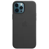 Etui i futerały do telefonów - APPLE Portfel Leather Case do iPhone 12 Pro Max Czarny MHKM3ZM/A - miniaturka - grafika 1