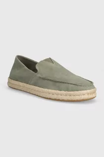 Espadryle męskie - Toms espadryle zamszowe Alonso Loafer Rope kolor zielony 10020874 - grafika 1