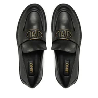 Półbuty damskie - Loafersy Liu Jo SA5047 P0102 Czarny - miniaturka - grafika 1