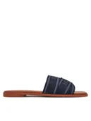 Klapki i japonki damskie - Tommy Hilfiger Klapki Webbing Mule FW0FW08421 Granatowy - miniaturka - grafika 1
