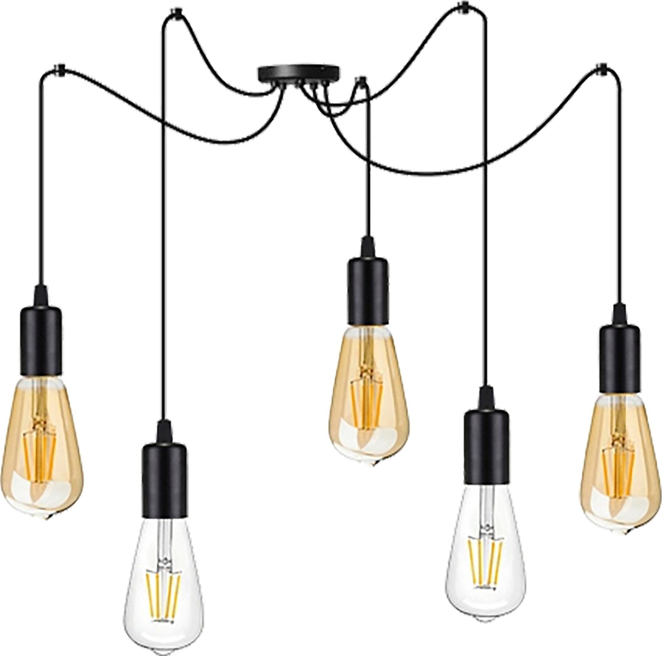 Lampa wisząca Orno LINO lampa wisząca, moc max. 5x60W, E27, czarna