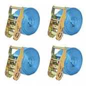 Łańcuchy i liny stalowe - vidaXL Pasy transportowe z grzechotkami, 4 szt., 2 T, 6 m x 38 mm vidaXL - miniaturka - grafika 1