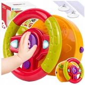 Zabawki interaktywne dla dzieci - KIEROWNICA DLA DZIECI INTERAKTYWNA Zabawka Dla Chłopca Światła Dźwięki SYMULATOR JAZDY LED - miniaturka - grafika 1