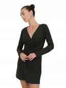 Sukienki - ONLY KOPERTOWA SUKIENKA Z DŁUGIM RĘKAWEM ZIELONA S 6BA - miniaturka - grafika 1