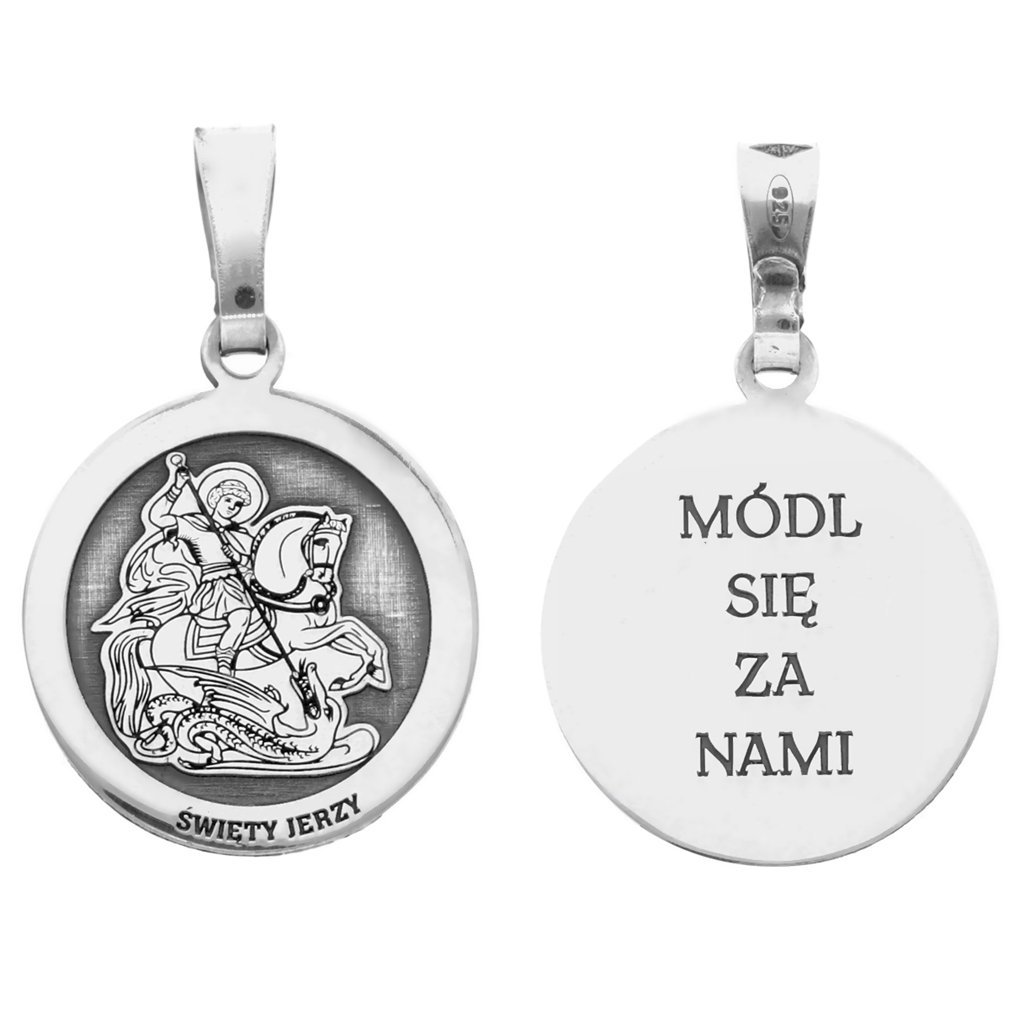 Medalik srebrny Ag 925 rodowany Św. Jerzy MDC032R
