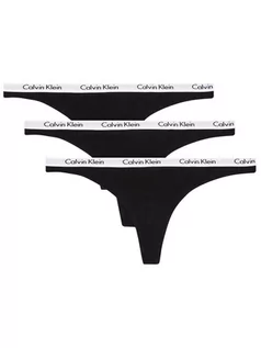 Majtki damskie - Calvin Klein Underwear Komplet 3 par stringów 000QD3587E Czarny - grafika 1