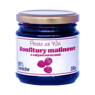 Prosto Ze Wsi Konfitura malinowa 200 g Bio - Konfitury, marmolady, powidła - miniaturka - grafika 1