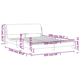 Rama łóżka z zagłówkiem, kolor taupe, 160x200 cm, obita tkaniną Lumarko! - Inne meble do sypialni - miniaturka - grafika 10