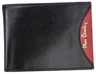 Portfele - Pierre Cardin, Portfel skórzany męski, Tilak29 8805, czarny/czerwony, ochrona RFID - miniaturka - grafika 1