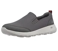 Trampki męskie - Skechers Męskie trampki Go Walk Max Clinched, Szary tekstylny, bordowe wykończenie, 42.5 EU - miniaturka - grafika 1