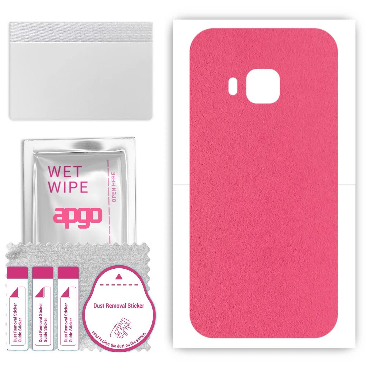 Folia naklejka skórka strukturalna na TYŁ Zamsz do HTC One M9 Prime Camera - Zamsz Różowy - apgo SKINS
