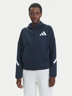 Bluzy damskie - adidas Bluza Z.N.E. JW5320 Granatowy Loose Fit - miniaturka - grafika 1
