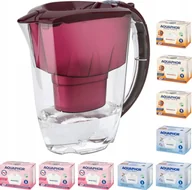 Dzbanki filtrujące - Dzbanek filtrujący Aquaphor Amethyst 2,8l + 9 wkł. 3 + 3H + 3Mg, wiśniowy - miniaturka - grafika 1