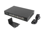 Switche - LANBERG POE RACK 19" 24X 1GB POE+/2X GB/2X SFP 250W RSGE-24P-2GE-2S-250 - miniaturka - grafika 1
