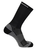 Skarpetki męskie - SALOMON Skarpety funkcyjne "Aero Crew" w kolorze czarnym - miniaturka - grafika 1