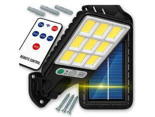 Lampa Latarnia Solarna Uliczna Led Cob Z Czujnikiem Ruchu Zmierzhu + Pilot - Lampy ogrodowe - miniaturka - grafika 1