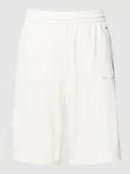 Spodnie sportowe męskie - Szorty z dzianiny dresowej z wyhaftowanymi logo - miniaturka - grafika 1