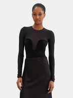Body - PINKO Body Beccaccia 104998 A2GS Czarny Slim Fit - miniaturka - grafika 1
