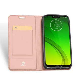Dux Ducis Skin Pro kabura etui pokrowiec z klapką Motorola Moto G7 Power różowy - Etui i futerały do telefonów - miniaturka - grafika 3