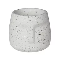 Donice - Osłonka doniczki cementowa Lone Twarz 11cm boho aztec kremowa - miniaturka - grafika 1