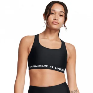 Biustonosz treningowy Under Armour Crossback Mid Bra - czarny - Bielizna sportowa damska - miniaturka - grafika 1