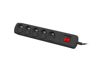 Nowa listwa zasilająca Natec Bercy 400 / 1,5 m / 5 gniazd / wyłącznik / czarna (zamiennik Acar) - Kable - miniaturka - grafika 3